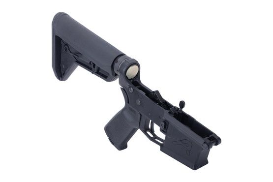 AR-15 lower receiver with Magpul stock and grip.